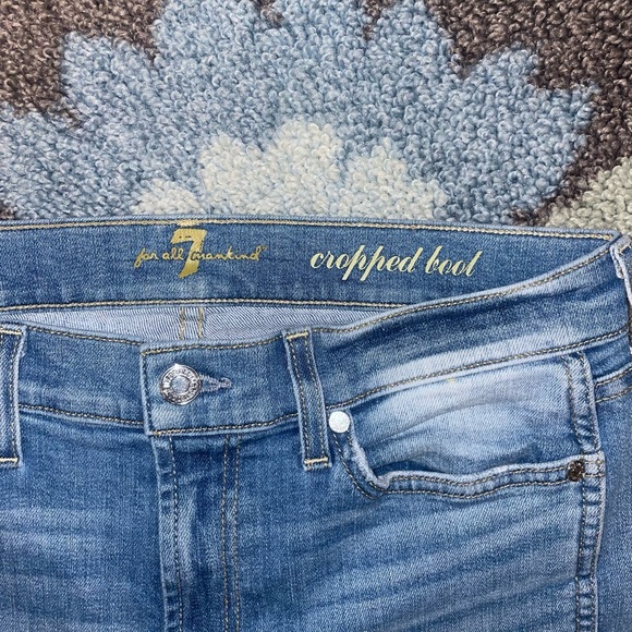 7 FOR ALL MANKIND cropped boot jeans size 30 - Picture 8 of 10